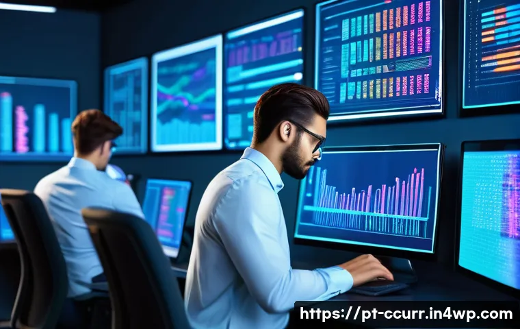 암호화폐 지갑의 보안 성능 테스트 방법 - A detailed digital art scene showing a cybersecurity expert analyzing complex password strength on m...